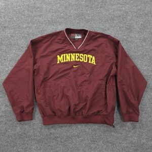 Vintage Minnesota Golden Gophers Jacket Mens Large Red NCAA Football Nike Center